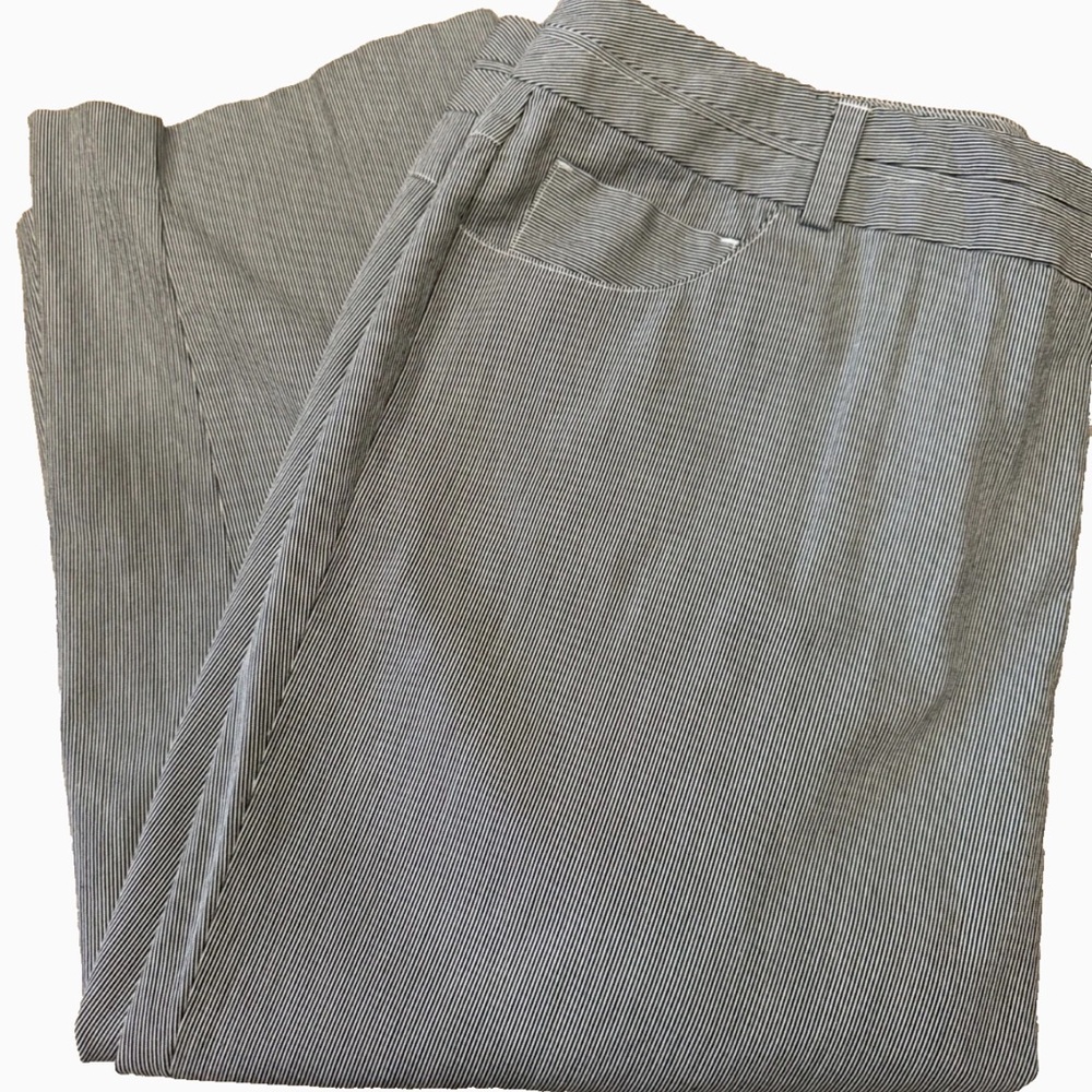 Womens Cropped Pants Inc International Concepts Pin Striped 18W - Picture 2 of 5